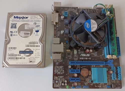 Asus H61M-K motherboard + Intel i3 3.3GHz CPU + Samsung 2GB RAM + Maxtor 80GB HDD + Windows 11 Pro