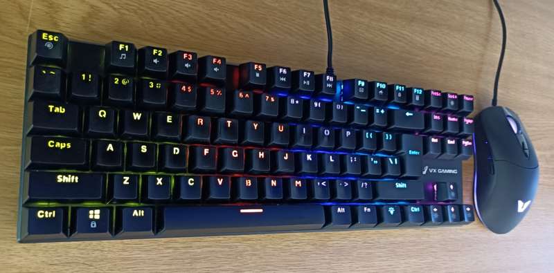 VX Gaming Keyboard and Mouse | RGB, 12000 DPI, Tenkeyless, Mechanical Switches
