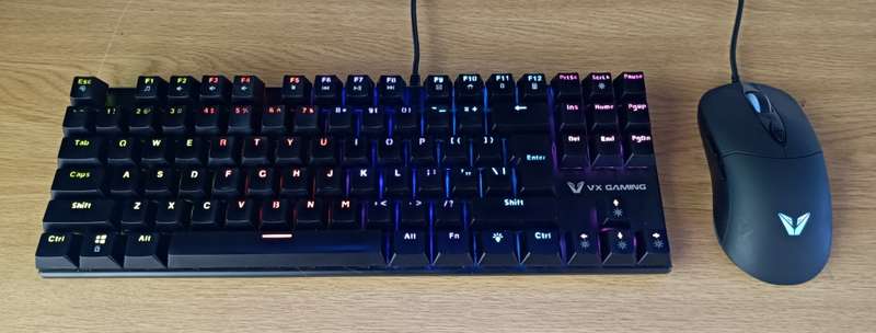 VX Gaming Keyboard and Mouse | RGB, 12000 DPI, Tenkeyless, Mechanical Switches