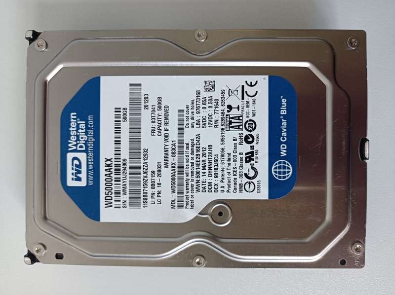 WD Blue 500GB 3.5 SATA HDD | 126mb/s speeds | Fast and Quiet | Blue Caviar model