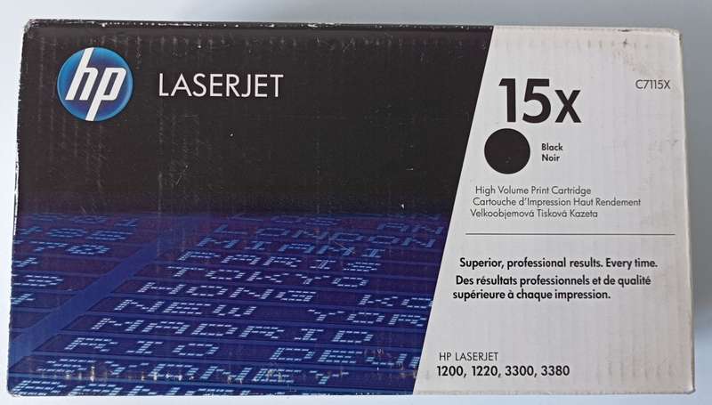 Genuine C7115X 15x High Yield Black Toner (3,500 pages) for HP 1200, 1220, 3300, 3310, 3320, 3380
