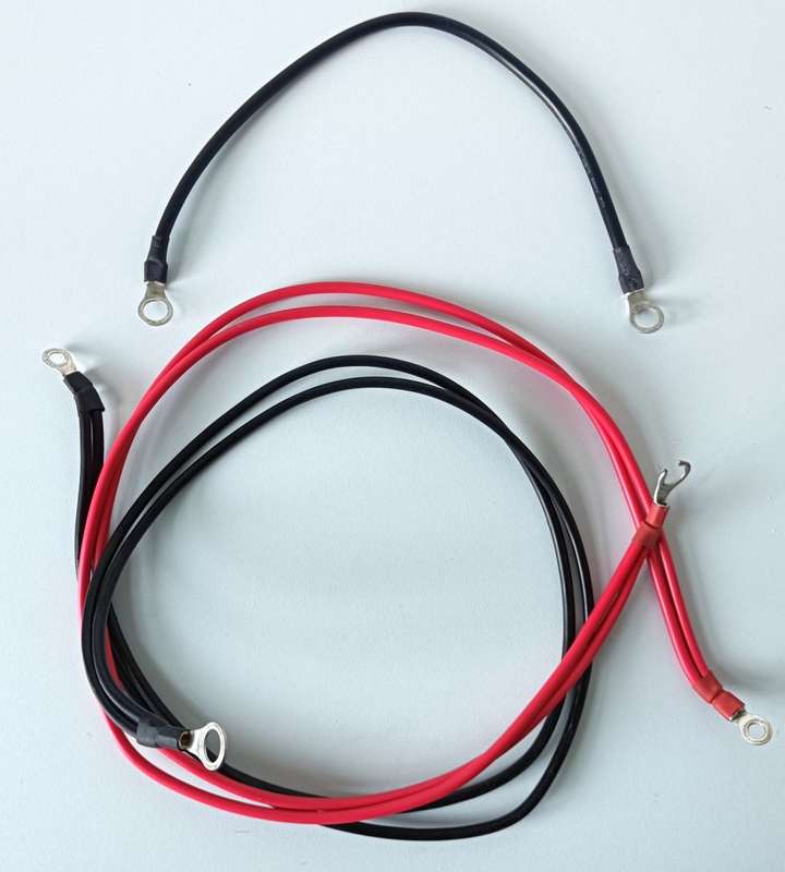 16mm Flex Cable - Set of Positive/Negative (1m length) + Series cable for DC batteries