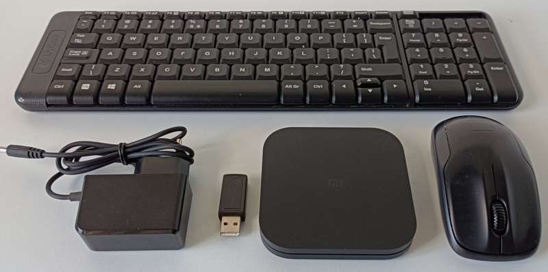 Xiaomi MI BOX S Ultra HD 4K + Logitech cordless keyboard and mouse