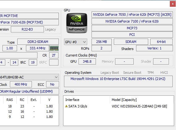 Acer motherboard + Intel Core 2 Quad Q8300 + 2GB RAM + 250GB HDD
