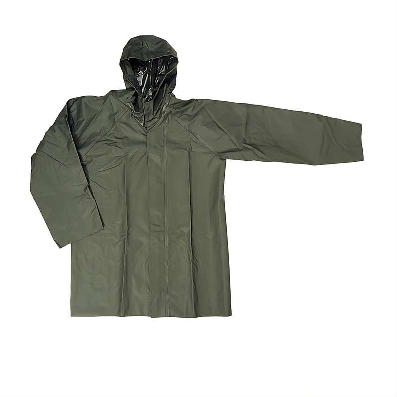 Oilskin Heavy Duty Jacket by Lalizas. Size L, Green. Waterproof for fishing, motorcycle riding