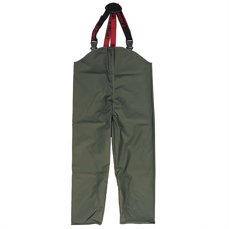 Oilskin Heavy Duty Pants by Lalizas. Size L, Green. Waterproof for fishing, motorcycle riding