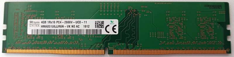 SK Hynix 4GB 1RX16 DDR4-2666 PC4-2666 RAM