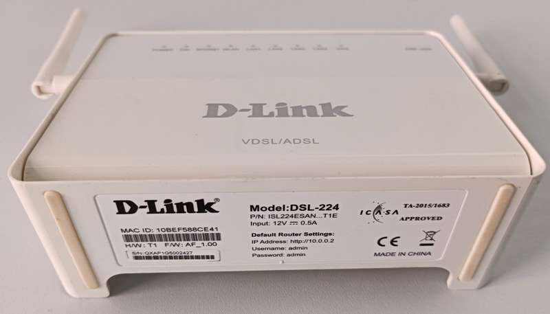 D-Link DSL-224 router ADSL/VDSL modem