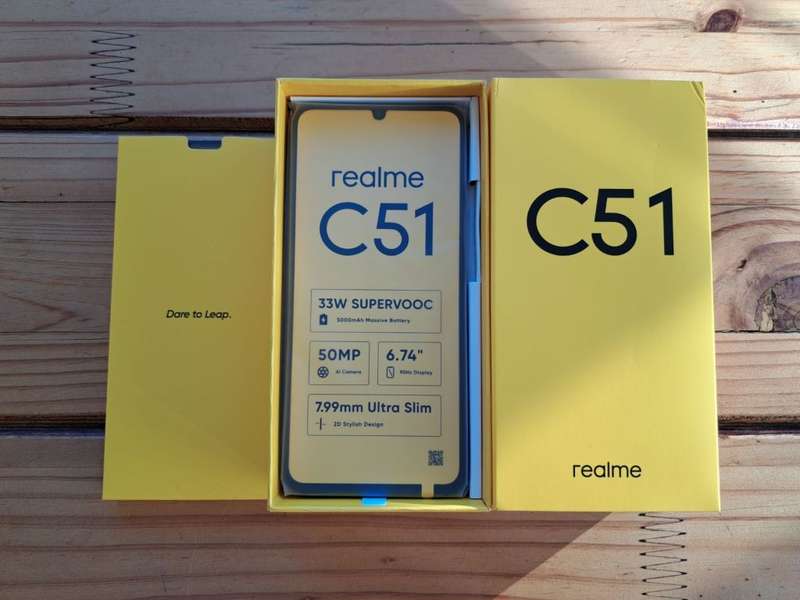 Realme C51 | In box, brand new, glass screen protector fitted, protective case included