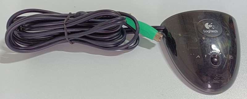 Logitech receiver for wireless keyboard and mouse.