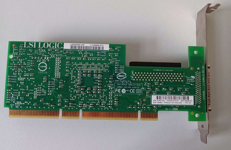 LSI LOGIC LSI20320C-HP 403051-001 64BIT 133MHZ PCI-X ULTRA320 SCSI HOST ADAPTER