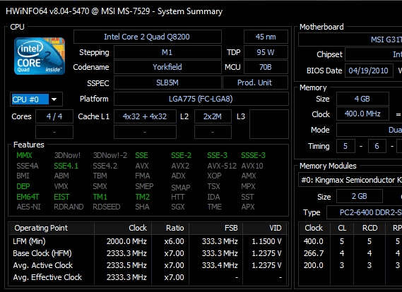 Mecer Prelude | Intel Q8200 | 4GB RAM | 320GB HDD | Windows 10 Pro (activated)