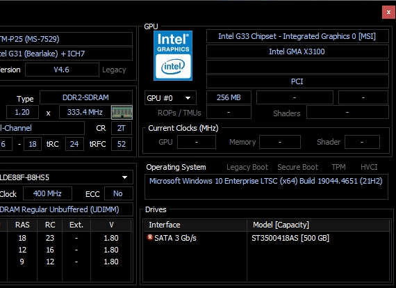 Mecer Prelude | Intel Q8200 | 4GB RAM | 320GB HDD | Windows 10 Pro (activated)