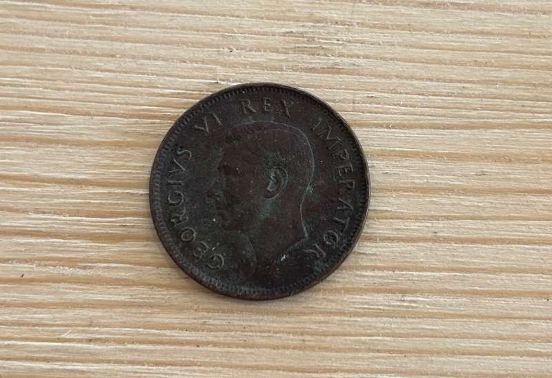 South African Union Half Penny Coin 1/2D 1941