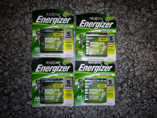 ENEGIZER RECHARGEABLE AA  recharge power plus BATTERIES
