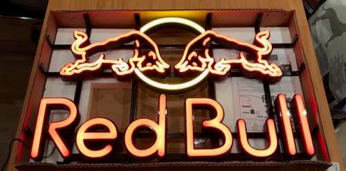 RED BULL NEON BAR WALL SIGN