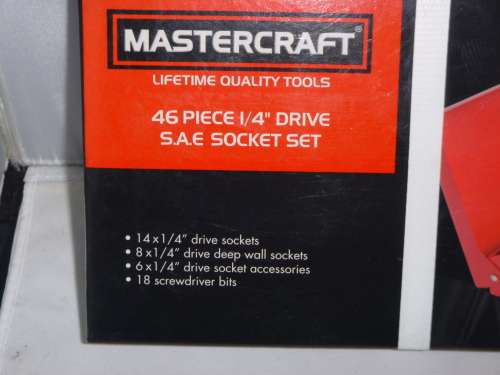 MASTER CRAFT 1/4  SOCKET SET