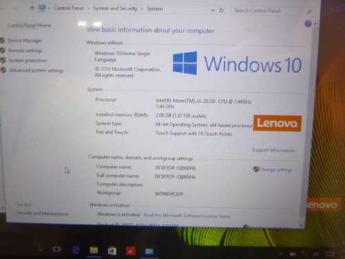 Lenovo tablet/laptop  Miix 320 Intel Atom 2-in-1 10.1" LTE  ( READ DESCRIPTION)