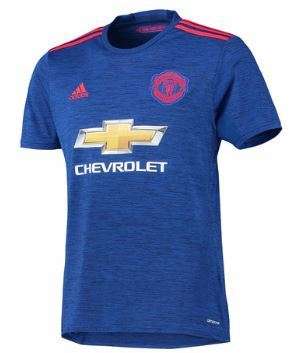 16-17 Manchester United Away Blue Jersey - Large