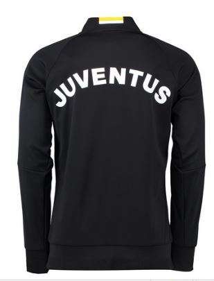 16-17 Juventus Black Anthem Jacket - Large