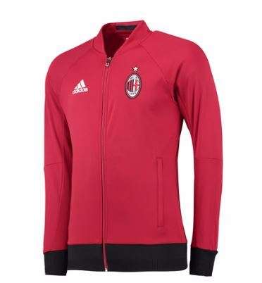 16-17 AC Milan Red Anthem Jacket - Medium