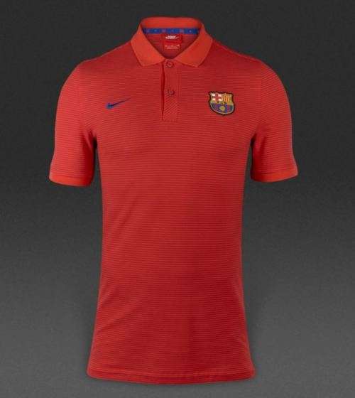16-17 Barcelona Polo Golf Shirt Red - Large