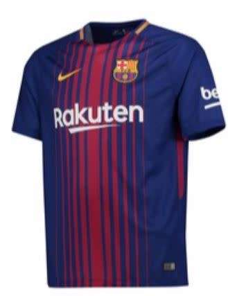 17-18 Barcelona Home Jersey Blue/Red - Large (Pique)