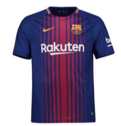 17-18 Barcelona Home Jersey Blue/Red - Large (Pique)