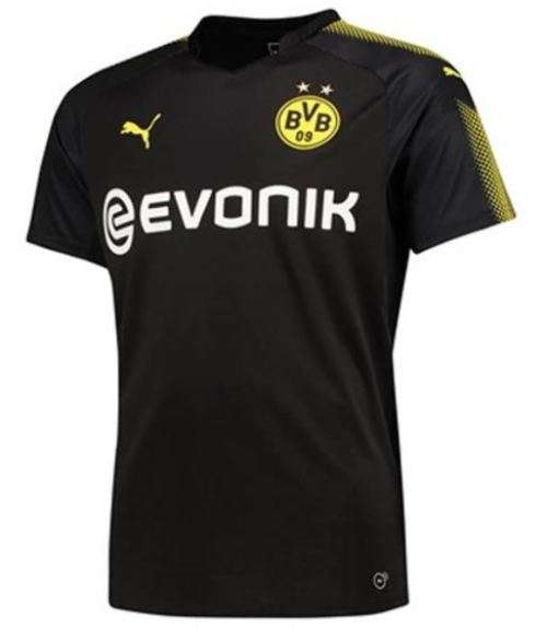 17-18 Borussia Dortmund Away Jersey Black - Large