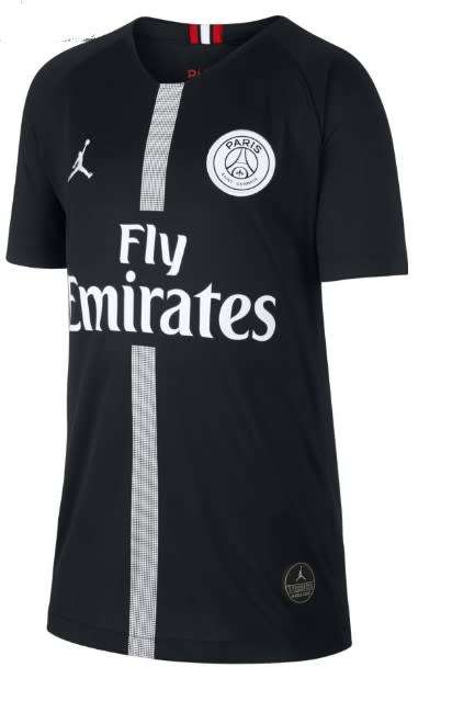 18-19 PSG Away Jersey Black Air Jordan - Large