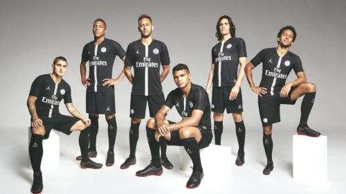 18-19 PSG Away Jersey Black Air Jordan - Large
