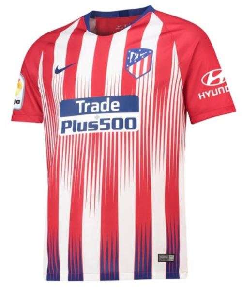 18-19 Athletico Madrid Home Jersey White/Red - Large