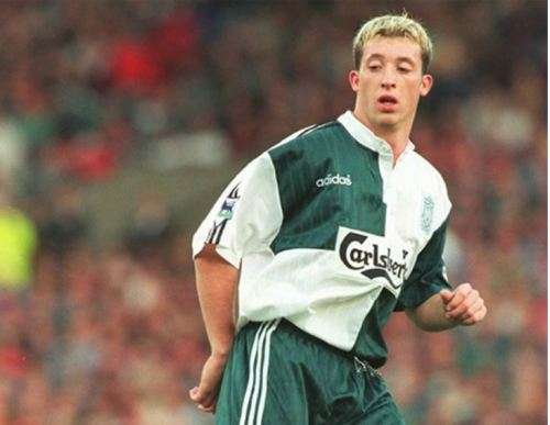 95-96 Liverpool Away Jersey Green/White - Large (Retro)