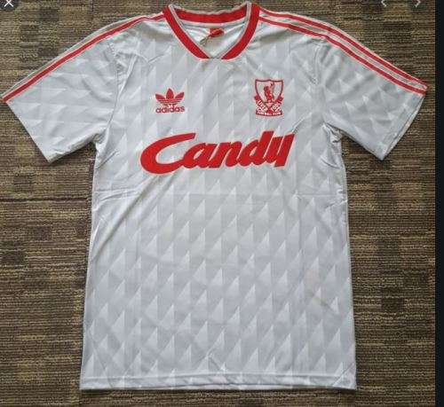 89-91 Liverpool Away Jersey Grey - Large (Retro)