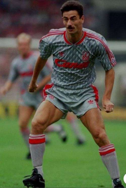 89-91 Liverpool Away Jersey Grey - Large (Retro)