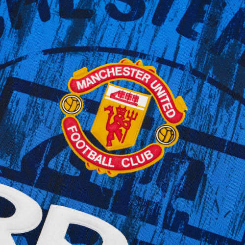 92-93 Manchester United Away Jersey Blue - XL (Retro)