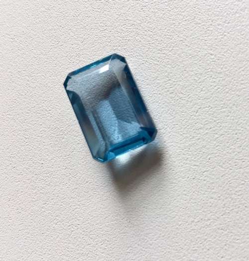 Lab created VVS 17.05 Ct Sky Blue Sapphire Emerald Cut Gem Stone