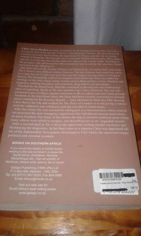 Publish And Be Damned: Two Decades Of Scandals (2006)  FIRST EDITION - Chris Steyn Barlow
