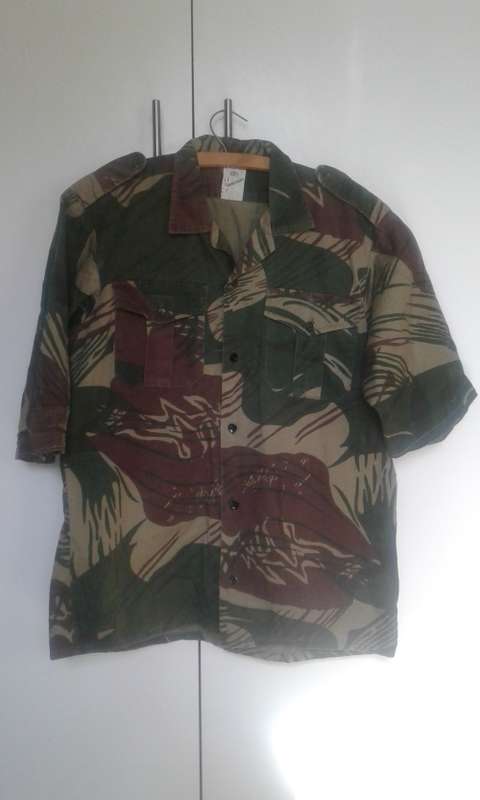 Early Rhodesian Brushstroke Camouflage s/sleeve  shirt - Statesman Manufactured.