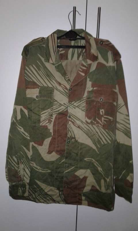 * RHODESIAN BUSH WAR * :  ORIGINAL - Selous Scouts Brushstroke Camouflage L/S Shirt. (Size : XL )