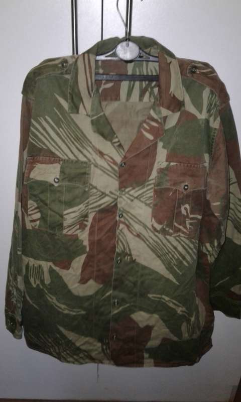* RHODESIAN BUSH WAR * :  ORIGINAL - Selous Scouts Brushstroke Camouflage L/S Shirt. (Size : XL )