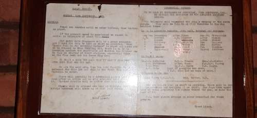 *RARE* WW2 Daily Order from HMS Sussex : Surrender of Japanese Southern Armies