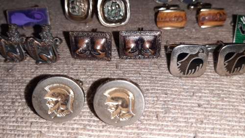 Rhodesian & South African Lot of Men's Vintage Cuff Links (19 items).