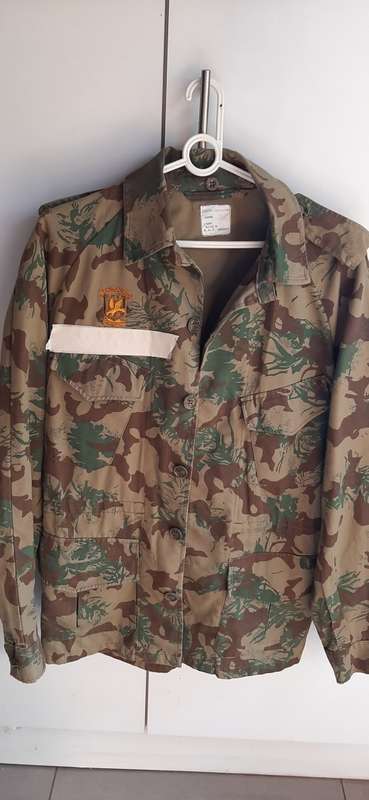 Pre-1994 : SAP Reaction Unit No. 9 (Port Natal) Embroidered Camouflage Bush Jacket .