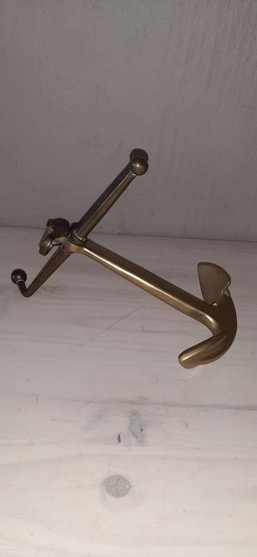 * Antique Solid Brass * - Nautical Anchor Ornament.