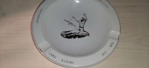 * Rhodesian Bush War * -  ULTRA RARE : Operation Splinter 1977 -78 Lake Kariba ZIPRA Gook Ash Tray.