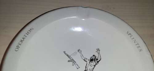 * Rhodesian Bush War * -  ULTRA RARE : Operation Splinter 1977 -78 Lake Kariba ZIPRA Gook Ash Tray.