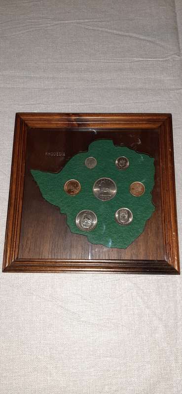 RHODESIAN SET #1 ** Rhodesia : Mounted & Framed Short Coin Set **