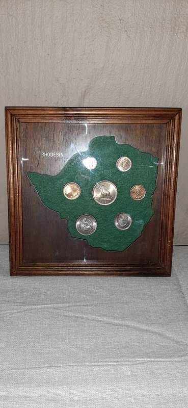 RHODESIAN SET #1 ** Rhodesia : Mounted & Framed Short Coin Set **