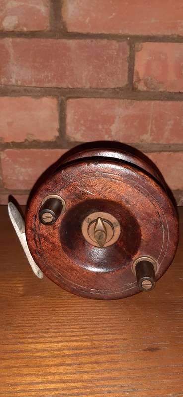 ** ANTIQUE - LARGE DEEP SEA FISHING REEL BY F. COOMBS **